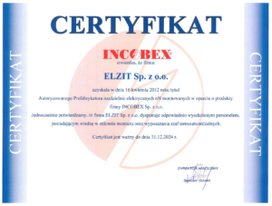 2024_certyfikat prefabrykatora ELZIT Wejherowo